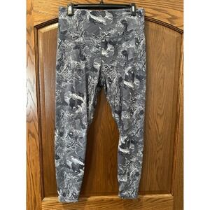 Women's Gray and‎ black Spyder Active Leggings, full length